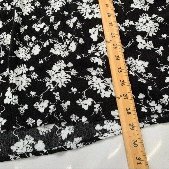 Lane Bryant Blouse Top Woman 18/20  Gauzy Floral Boho Key Hole Long Sleeve Flowy - Picture 13 of 13